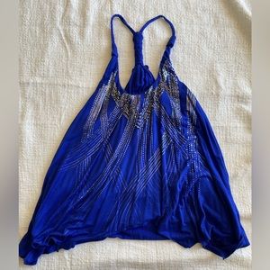MISS ME royal blue bling dressy tank top. Size L